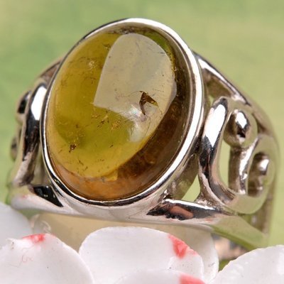 【【四月新款】100%純天然巴西碧璽925純銀鍍白金戒指 大戒面水晶戒】價格,廠家,圖片,手鏈,東?？h溫泉鎮福晶祥水晶制品廠-